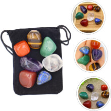 Seven Crystal Stone Healing Stones for Yoga Practice and Spiritual Mindfulness