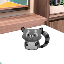 Origineller Kaffeebecher, Keramikbecher mit Waschbärmotiv, 3D-Design, niedlicher und lustiger Teebecher, dekorativ