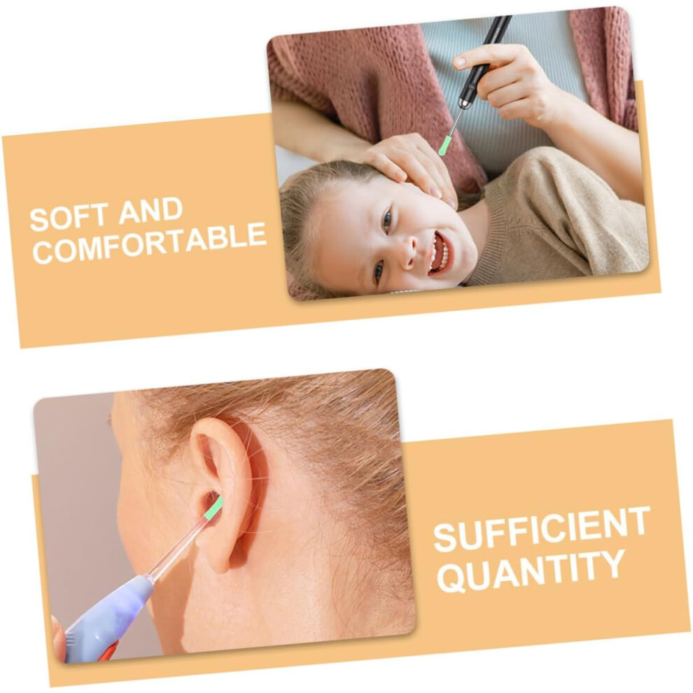 Hkhbjs 12Pcs Ear Pick Accessories Replacement Tips Silicone Ear Spoons Soft Wax Remover Accessory