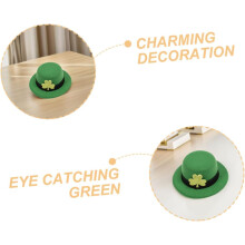 4pcs Green Hat Hairpins Irish Festival Shamrock Decoration St Patrick's Day Headdress