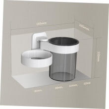 Hair Dryer Holder Wall-mounted Organizer for Bathroom Punch Design Space-saving Storage Shelf for Hairdryer and Supplies Elegant