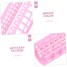 Krultang voor dames, klein formaat, hittevrij krullen voor pony en kort haar, zelfklevende plastic rollers.