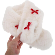 Warme sjaal met kraag van imitatiebont, winterse nekwarmer, pluizige fleece voor op reis tijdens koud weer.
