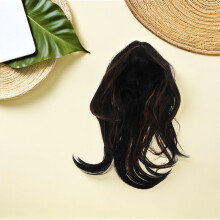 Realistische lange Perücke für Damen, synthetischer Stil, glattes Haar, gemischte Perücke mit Pony für den täglichen Gebrauch
