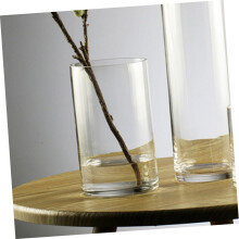 Elegante, moderne Glasvase, Tischvase, zylinderförmig, vielseitige Dekoration