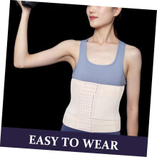 Compression Belly Belt Waist Trainer Sweat Wrap for Women Postpartum Belly Band Wrap Gym Training Waist Support Beige
