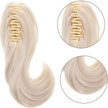 Haarverlängerung mit Krallenclip für ältere Damen, hitzebeständiges Kunsthaar