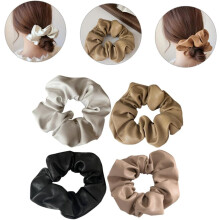 4 stk. elegante hårscrunchies hestehaleholdere tykke hårelastiske bånd damejenter bånd