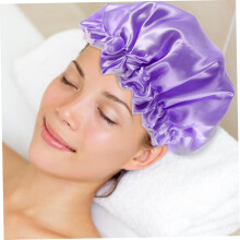 Lot de 2 bonnets de douche en satin pour dormir, respirants, pour femme, usage dans la salle de bain