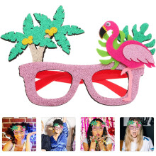 3er-Set Hawaii-Partybrillen mit Flamingo-Motiv und lustigen Brillen für Poolpartys, Stranddekorationen und Luau-Gastgeschenke