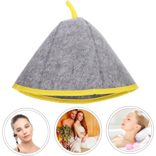 Σκούφος ντους Border Felt Lightweight Sauna Cap Water Absorption Water Sauna Cap για άνετη χρήση ντους