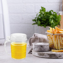 Oljedispenserflaske for kontrollert oljedispensering 450 ml med enkel helling og sølforebyggende funksjoner