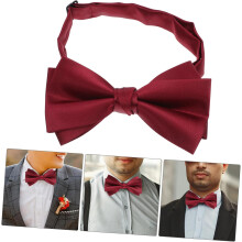 Pre Tied Bow Tie for Men Adjustable Tuxedo Bowtie Lightweight Portable Wedding Accessory Elegant Formal Attire