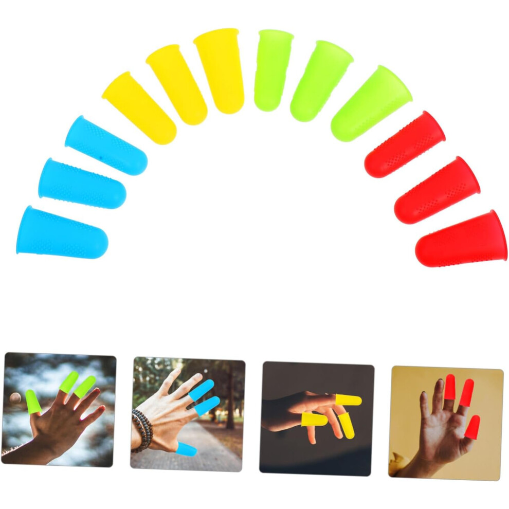 Hkhbjs 12Pcs Scalding Finger Cots Silicone Heat-Insulating And Slip Finger Tip Protectors Gloves