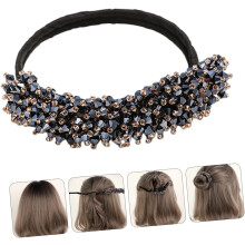 Elegante cabelo pão Maker faixa de cristal Donut ferramenta de cabelo