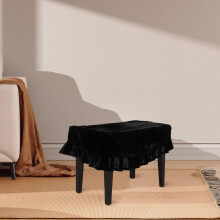 Housse de tabouret de piano en polyester protecteur, douce au toucher, pour usage domestique et commercial.