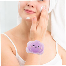 Facial Spa Washband Absorbent Wristbands for Skincare Slip Soft Plush Onion Pattern for Face Washing