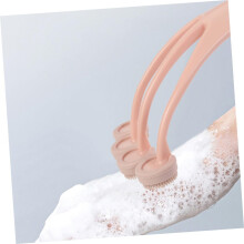 2pcs Shower Brush Long Handle for Back Scrubbing Made of Silicone Material