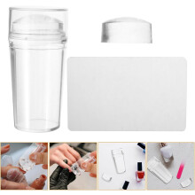 Nail Art Selo Ferramentas de Manicure Selo de Silicone Kit de Selo de Unhas para Salão de Manicure Francês para Placas de Arte