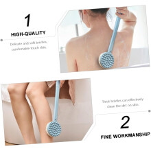 2 Stück Langstielige Badebürste, weiche Haarpeelingbürste, tragbares Körperpeeling-Werkzeug für Dusche und Bad