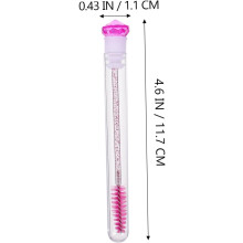 24pcs Diamantes Tubo Máscara Escova Comb Mulheres Ferramentas de maquiagem Tubo de maquiagem de cílios Escova Varas para cílios