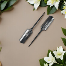 Hair Dye Comb Brush Double-sided Short Bristle Hair Application Brush 2pcs Set Salon Use for Women Students