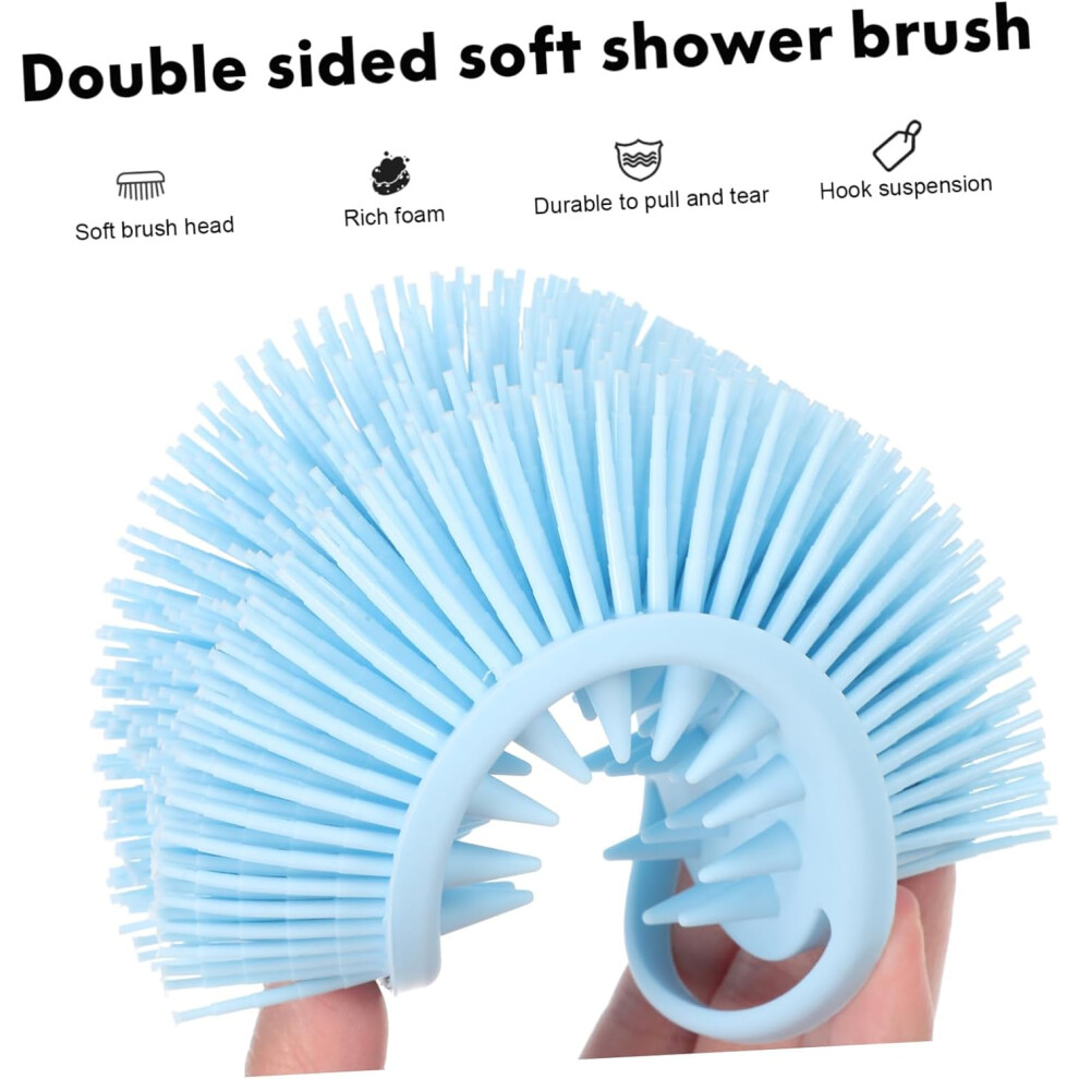 Hkhbjs 2Pcs Silicone Shower Brushes For Bathing Exfoliating Body Scrubbers For Showering And Body Cleaning