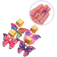1set jóias de cabelo de trença de borboleta de metal ajustável para mulheres decoração de cabelo elegante do festival para penteados de festa