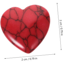 Set di 12 ornamenti decorativi a forma di cuore in cristallo naturale, 20 mm, colori misti.