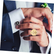 Men's Ring Jesus Head Jewelry Face Ring Religious Engraved for Christian Gothic Jewelry