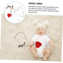 Conjunto de acessórios de traje de Cupido 5pcs Vestuário de anjo de São Valentim Asas de flecha de arco