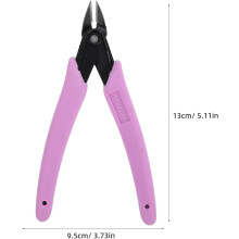 Stainless Steel Nail Art Pliers Nail Charm Scissors Portable Metal Rhinestone Remover Tool for Manicure DIY Supplies Purple