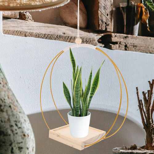 Hängender Blumentopfständer, Ablageflächen, Kleiderbügel, Pflanzenhänger, Töpfe