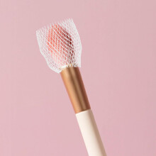 2pcs Makeup Brush Protective Netting Mesh Covers Sleeve for Eye Shadow Powder Brushes Guard Travel Reusable Cuttable