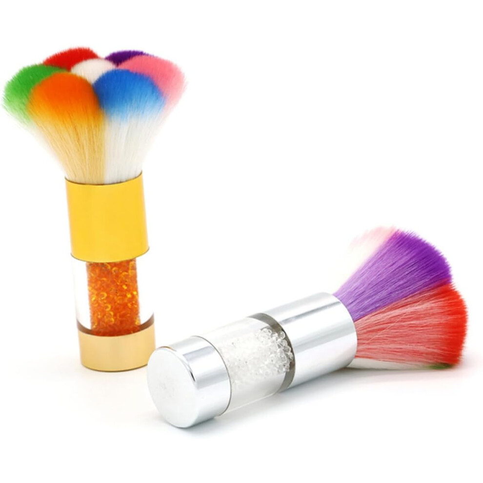 Hkhbjs Nail Art Dust Brush And Powder Cleaner Metal Handle Petal Shape Makeup Brush