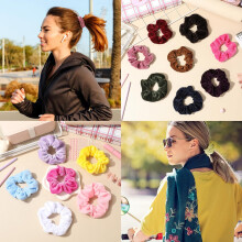 20 elastici per capelli in velluto, fasce per capelli da donna, fermacoda, accessori per lo styling