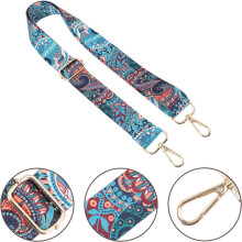Schultergurt für Banjo mit Retro-Blumenmuster, verstellbar, aus Polyester.