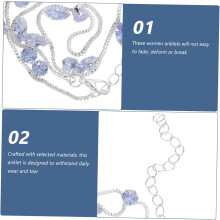 Mulheres Zircon Cadeia de tornozelo: Pulseira de tornozelo para mulheres - jóias de pé da moda para praia e festa