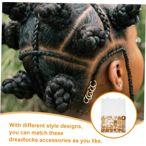 257 pezzi di gioielli per trecce, accessori per trecce, perline per capelli per donne e ragazze, per dreadlocks 1