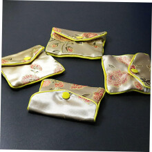 Lot de 24 pochettes à bijoux en soie, idéales pour les voyages, avec fermeture à pression.
