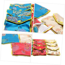 24 stuks zijden sieradenetuis, opbergzakjes voor sieraden, geschikt voor op reis of in een handtas, met drukknoopsluiting.