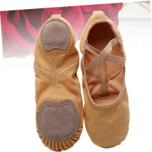 Zapatillas de ballet para adultos, antideslizantes, para práctica y rendimiento, color camel.