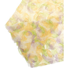 1 rotolo di tessuto di garza largo con ricamo di rose, ideale per lavori di artigianato, abbigliamento e decorazioni per la casa.