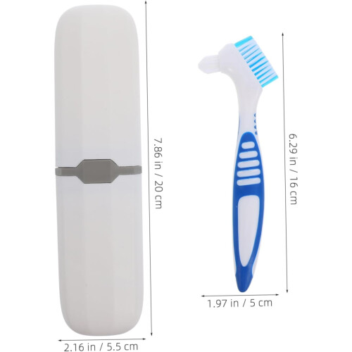 Porta spazzolino da viaggio portatile con setole morbide e custodia, set di due spazzolini. 1
