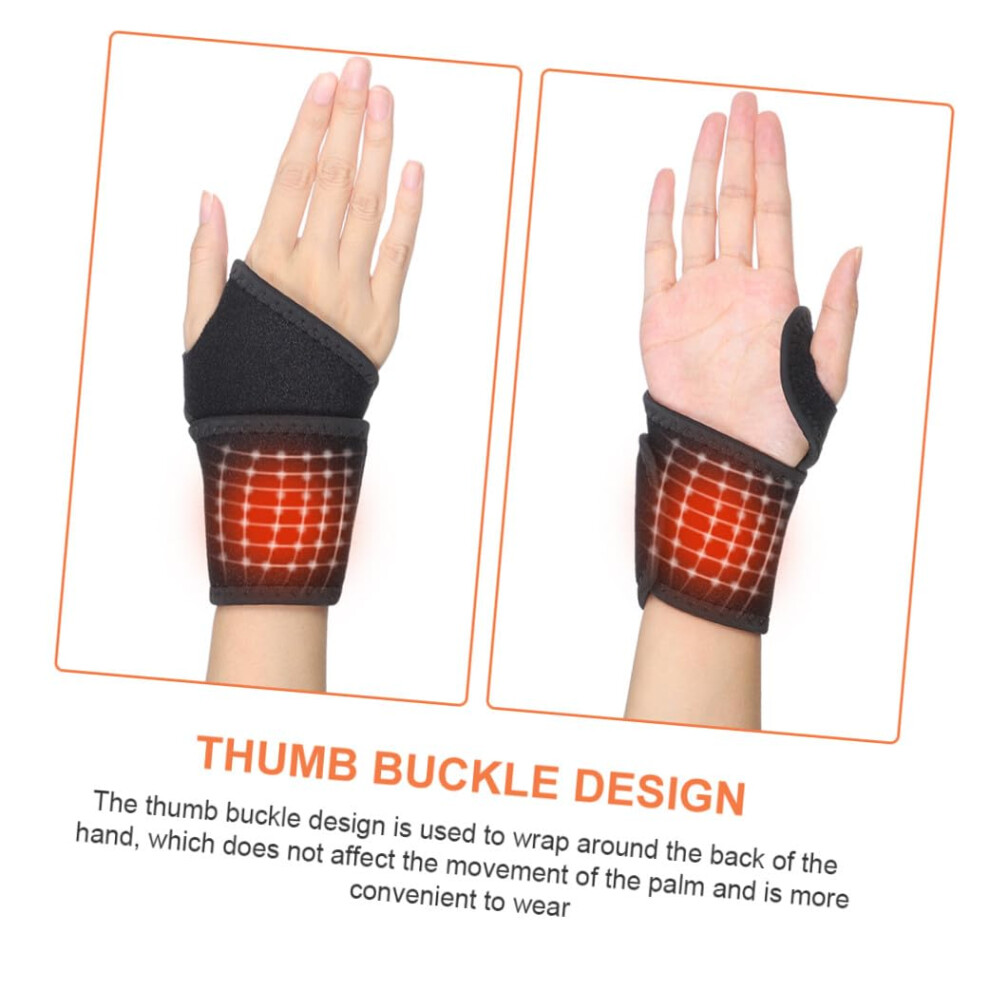Hkhbjs 2Pcs Wrist Brace Warm Hot Compress Sports Wrist Protective Sleeve For Fitness Wristband