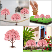10 stuks miniatuur plastic boompjes voor zandtafeldecoratie, doe-het-zelf boompjes als basis voor landschapsdecoratie en modelspoorbanen.