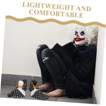 Chaussures de clown noires et blanches pour adultes, confortables et résistantes, accessoires de costume de carnaval