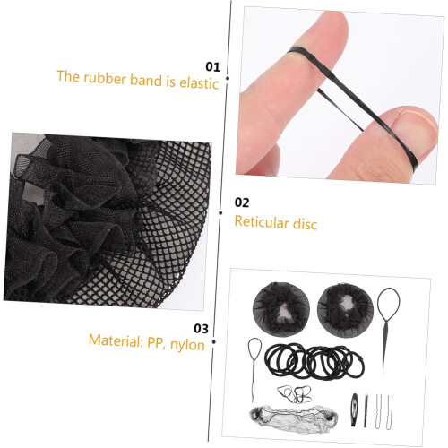 1 Set wiederverwendbare, elastische Haarnetze für Damen