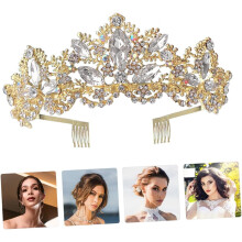 1 st bladformade brud strass elegant bröllopshuvudbonad