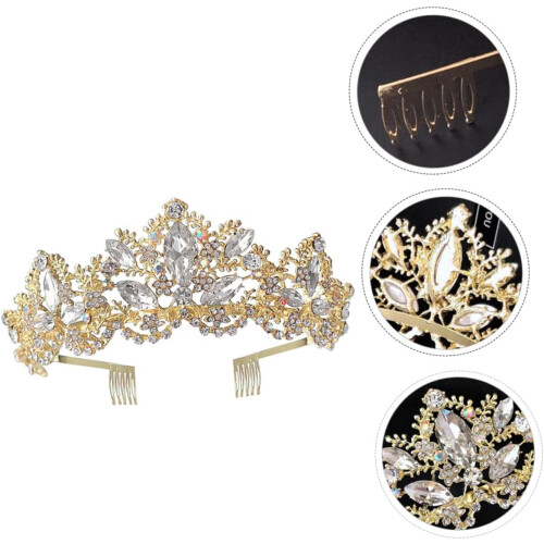 1pc Leaf Shaped Bridal Rhinestones Elegant Wedding Headpiece